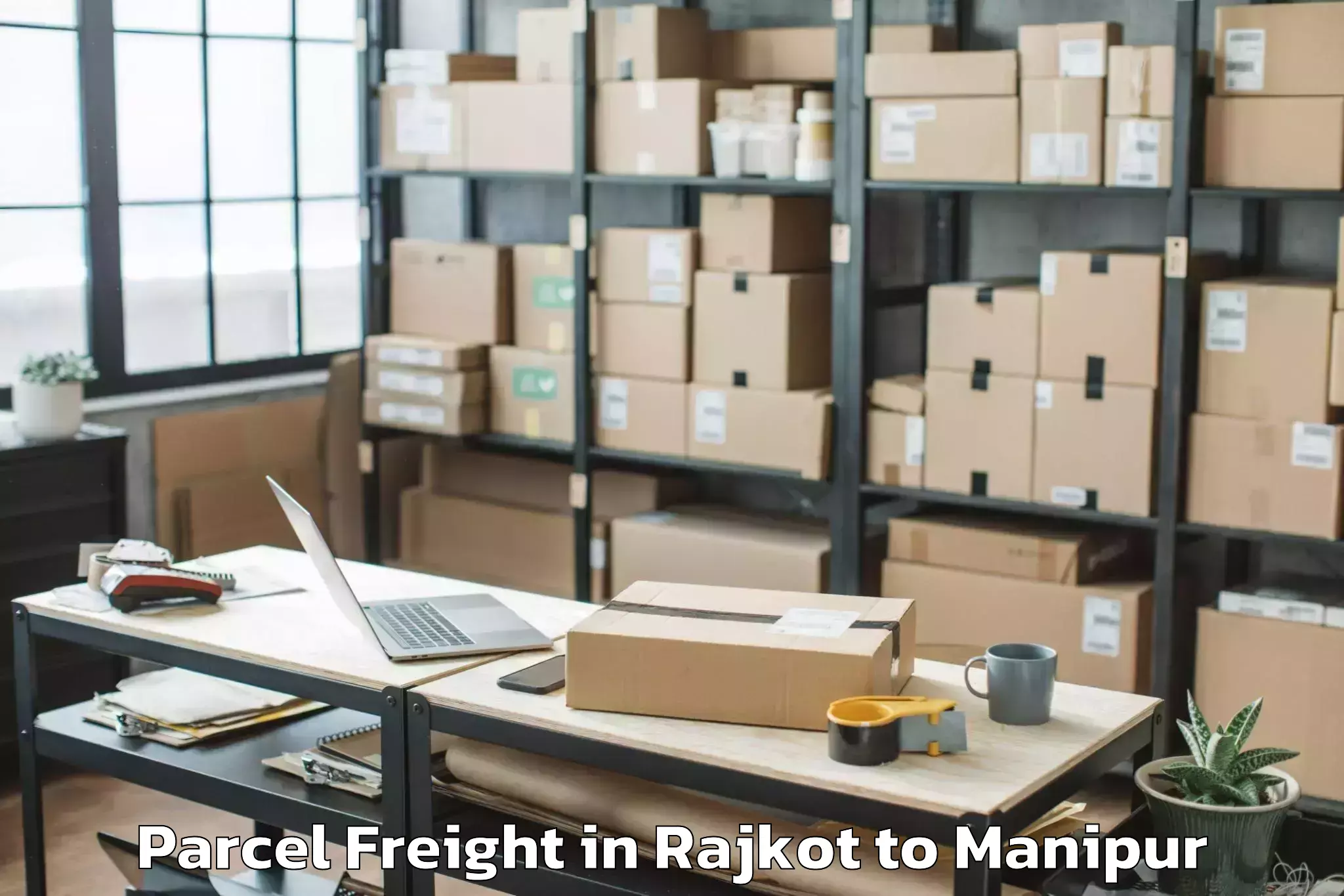 Hassle-Free Rajkot to Pherzawl Parcel Freight